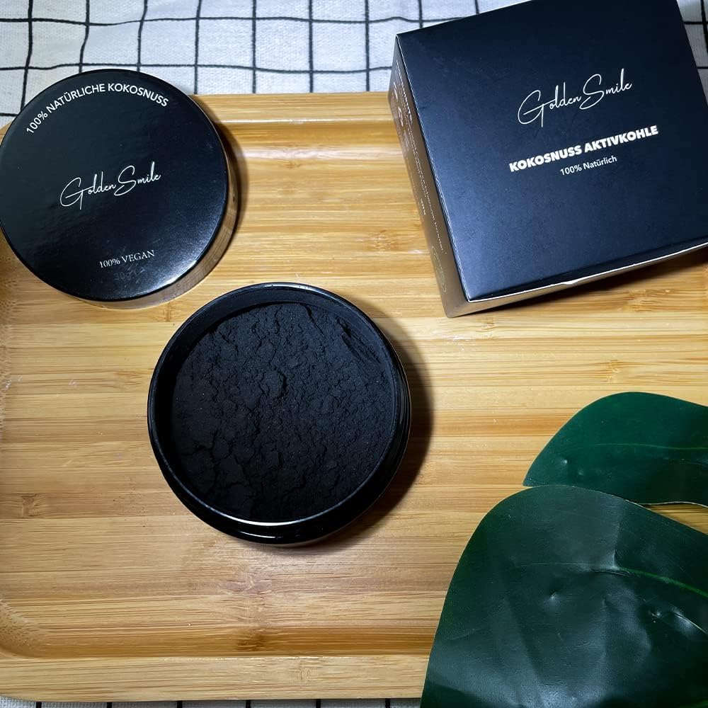 Natural Coconut Activated Charcoal Powder Teeth Whitening for White Teeth
