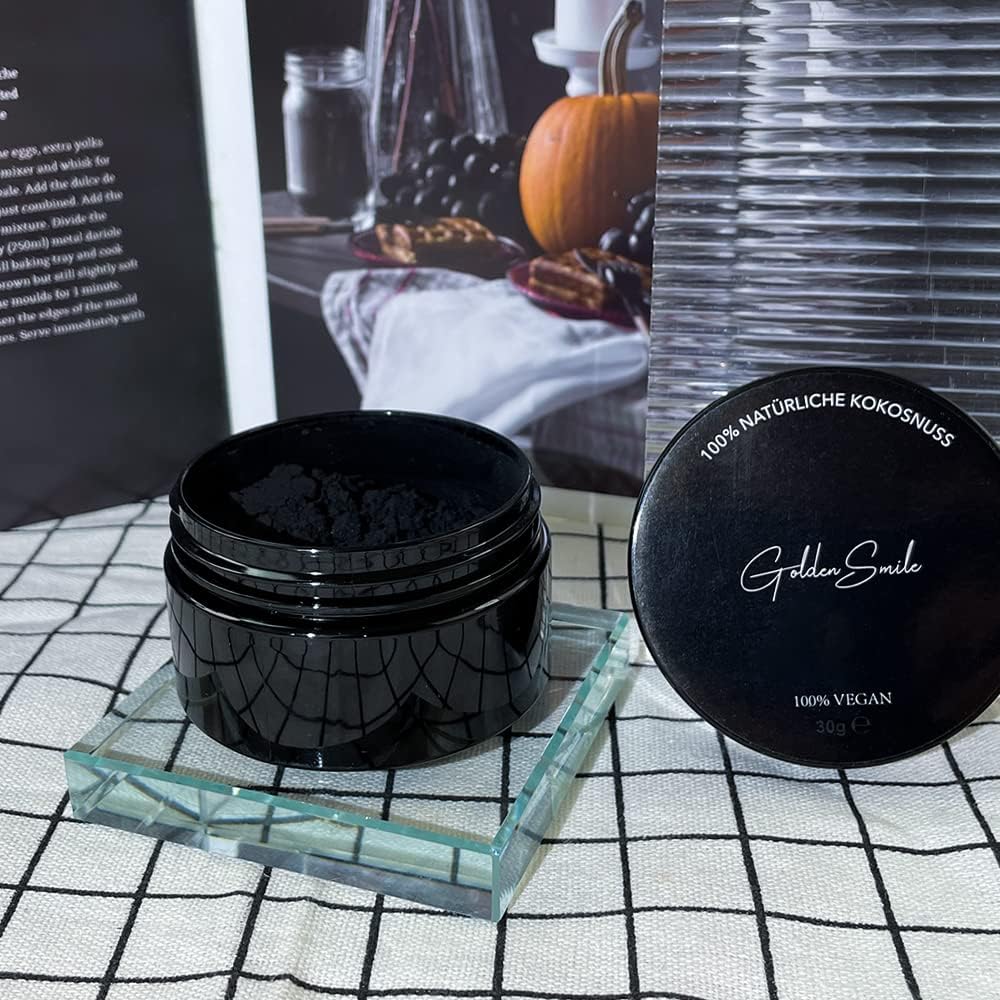 Natural Coconut Activated Charcoal Powder Teeth Whitening for White Teeth