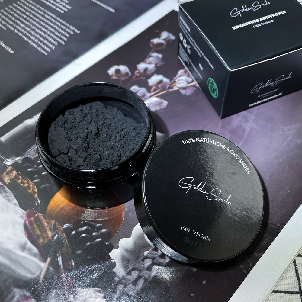 Natural Coconut Activated Charcoal Powder Teeth Whitening for White Teeth